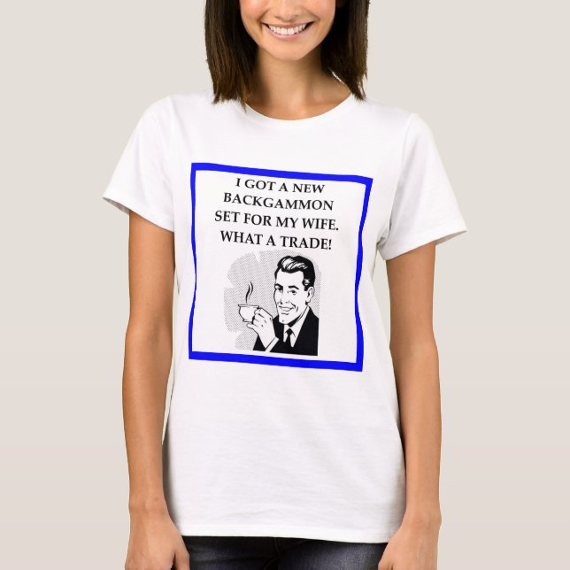 bakgammonskämt t shirt (Framsida)