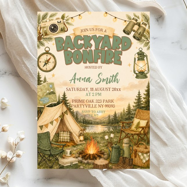 Bakgårds bålparty inbjudan (Skapare uppladdad)