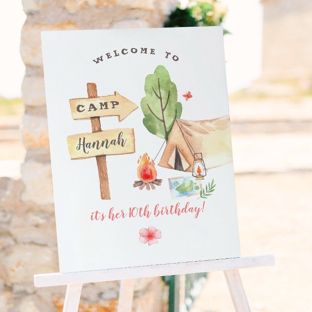 Bakgårdscamping Flickors födelsedagsfest Poster (Skapare uppladdad)