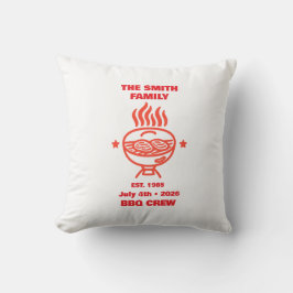 Bakgårdsgrill Familj Crew Familj 4 juli Kudde
