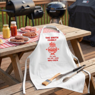 Bakgårdsgrill Familjefest 4:e Juli Förkläde