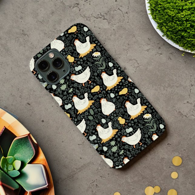 Bakgårdshönsmamma Mörk Botanisk iPhone (Skapare uppladdad)