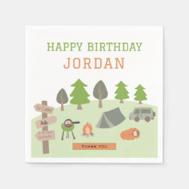 Bakgårdskampanj under stjärnor utomhus pappersservett