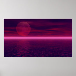 Bakgrund 2 för måneresningakvarium poster