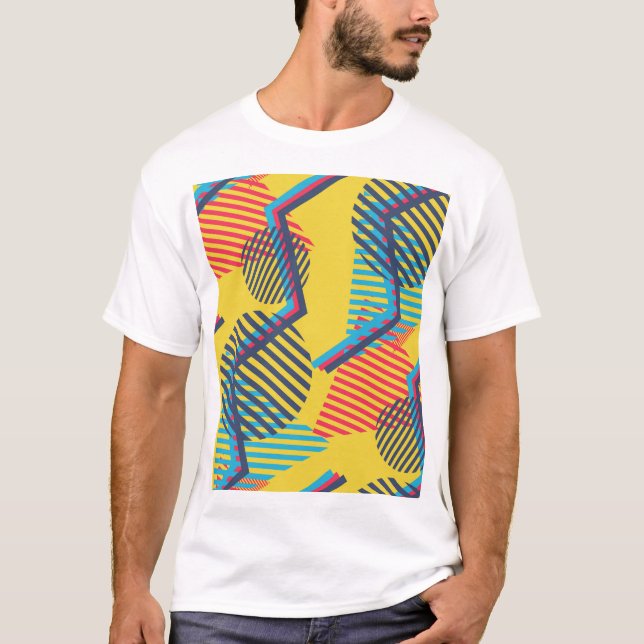 Bakgrund, abstraktens geometriska struktur. t shirt (Framsida)