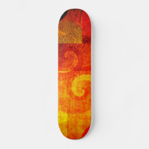 Bakgrund Antique Spiral Old School Skateboard Bräda 18 Cm