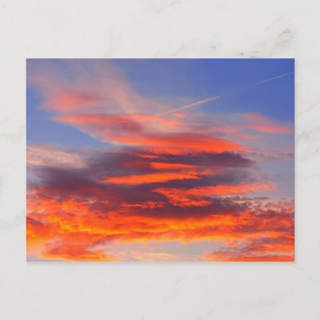 Bakgrund av färgrik himmel. vykort (Framsida)