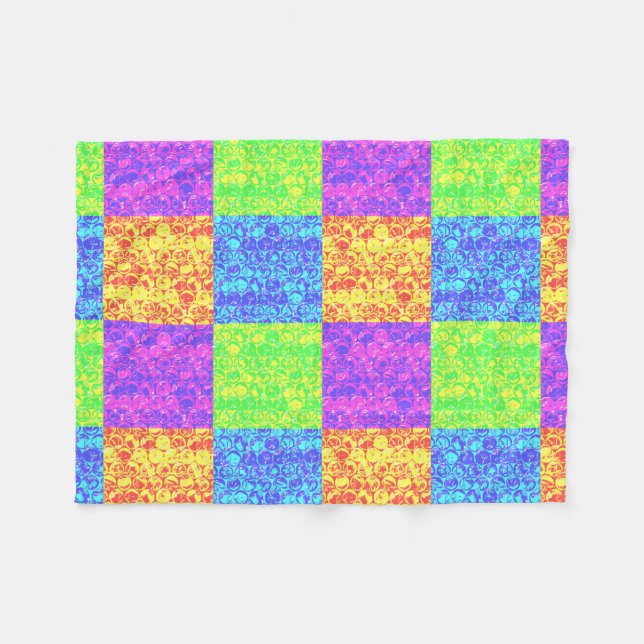 Bakgrund av regnbåge fleecefilt (Framsidan (Horisontell))