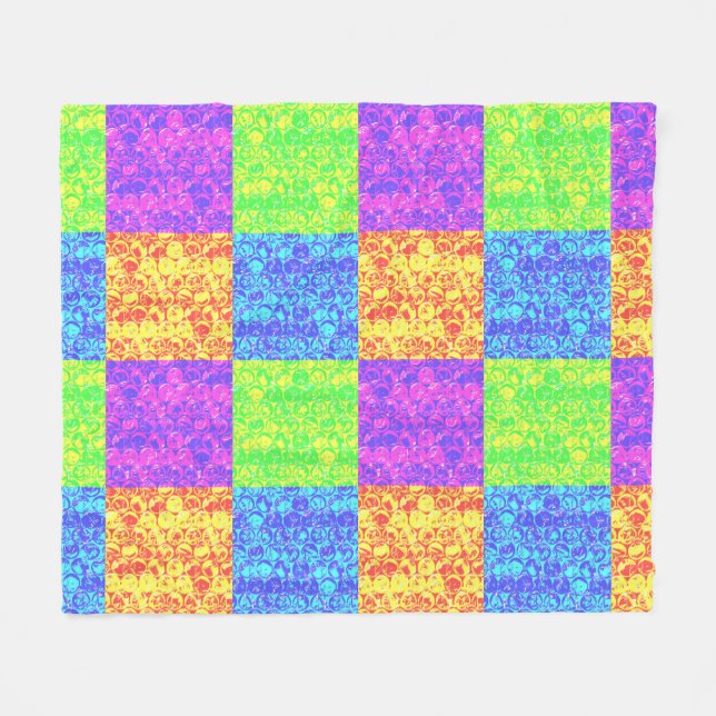 Bakgrund av regnbåge fleecefilt (Framsidan (Horisontell))