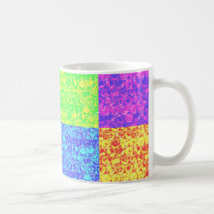 Bakgrund av regnbåge kaffemugg