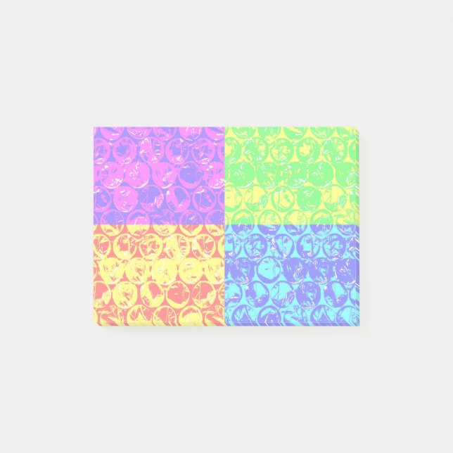 Bakgrund av regnbåge post-it block (Framsida)