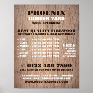 Bakgrund av trä, lumber/timmer/trävarvsAdvert Poster