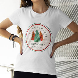 Bakgrund av träträ i Namn Sjö House Gräs Träd T Shirt
