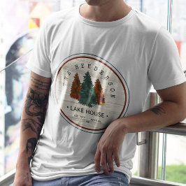 Bakgrund av träträ i Namn Sjö House Gräs Träd T Shirt