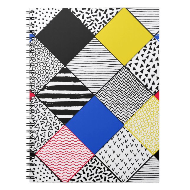 Bakgrund: fåglar, polka dots. anteckningsbok (Framsidan)
