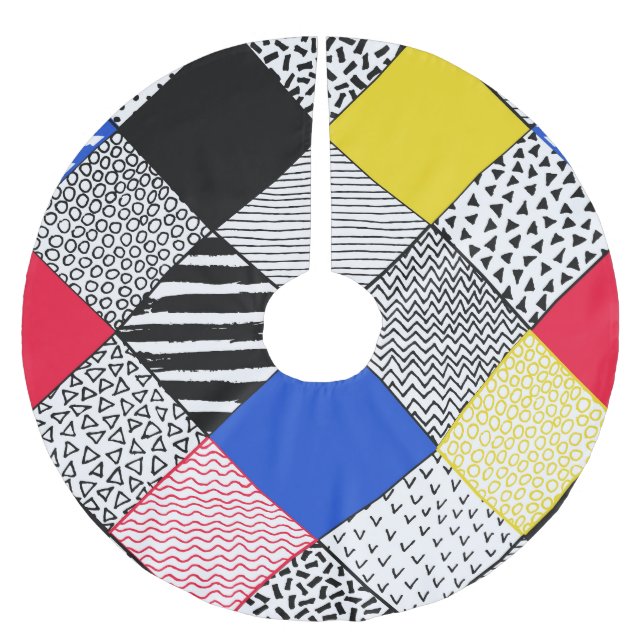Bakgrund: fåglar, polka dots. julgransmatta borstad polyester (Framsidan)