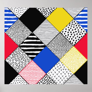 Bakgrund: fåglar, polka dots. poster