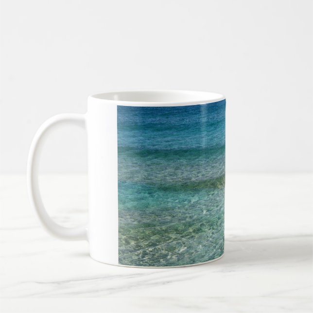 Bakgrund för abstrakt Beach 42 Kaffemugg (Vänster)