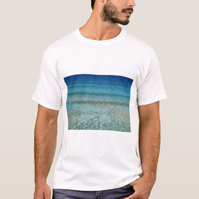 Bakgrund för abstrakt Beach 42 T Shirt (Framsida)