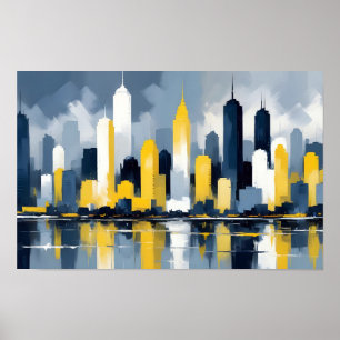 Bakgrund för abstrakt Cityscape Modern Architectur Poster
