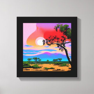 Bakgrund för abstrakt Desert Canvastryck