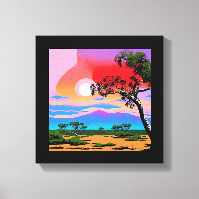 Bakgrund för abstrakt Desert Canvastryck (Framsida)