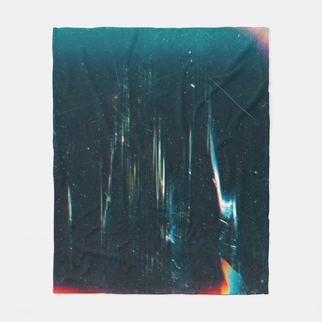 Bakgrund för abstrakt. Skadat skärm. Orange Fleecefilt (Framsidan)
