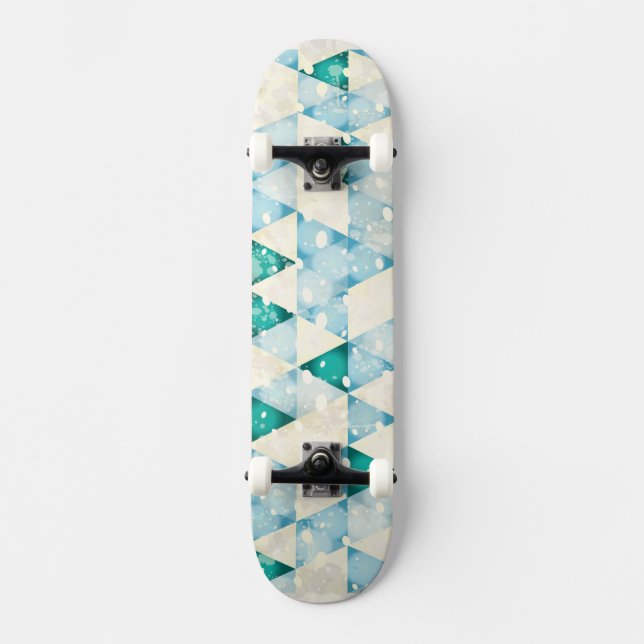 Bakgrund för abstraktens återcirkel skateboard bräda 20,5 cm (Framsida)