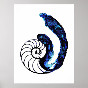Bakgrund för anpassade för svart för Cosima Poster