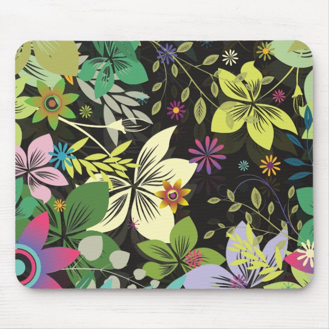 Bakgrund för bakgrundsfärgen Retro Stil Flower Des Musmatta (Framsidan)