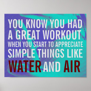 Bakgrund för blått för konditionmotivationtext poster