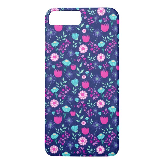 Bakgrund för blommönstret Cute Case-Mate iPhone Skal (Baksida)