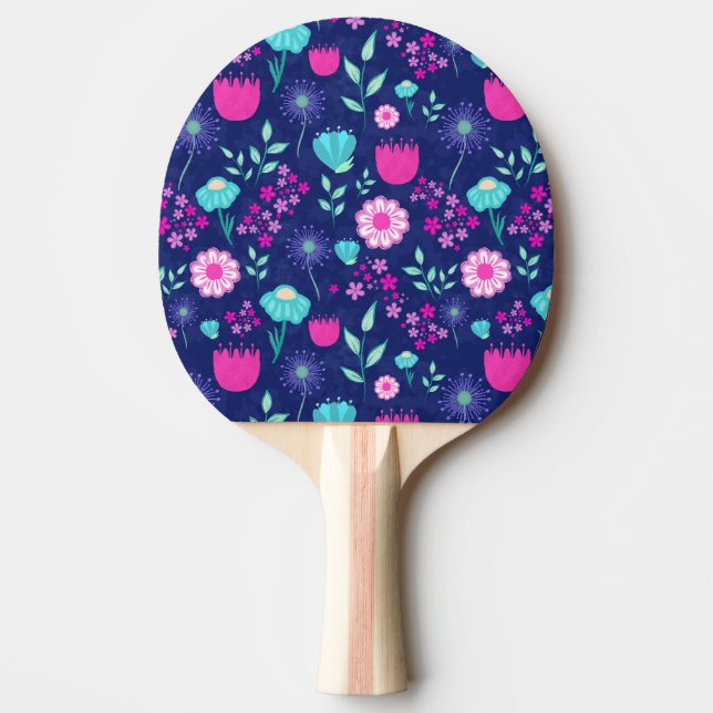 Bakgrund för blommönstret Cute Pingisracket (Framsidan)