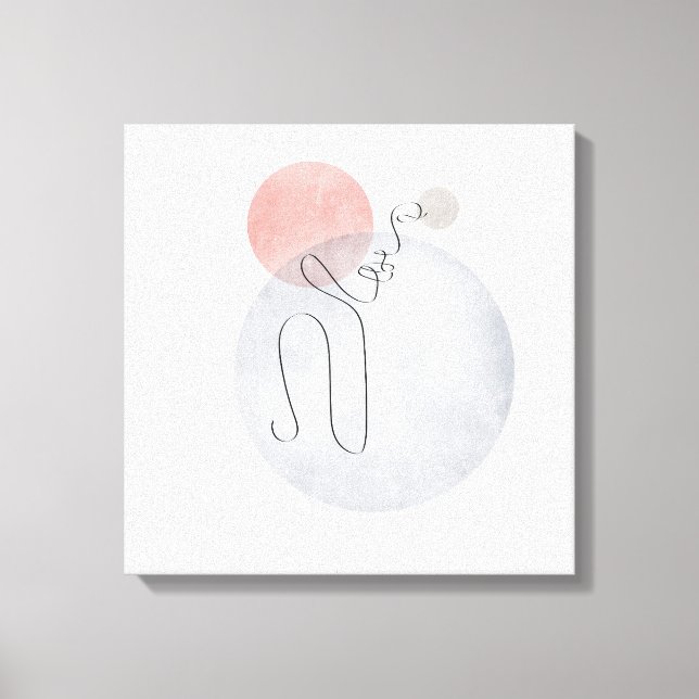 Bakgrund för Bohemian Line Art Canvastryck (Framsida)