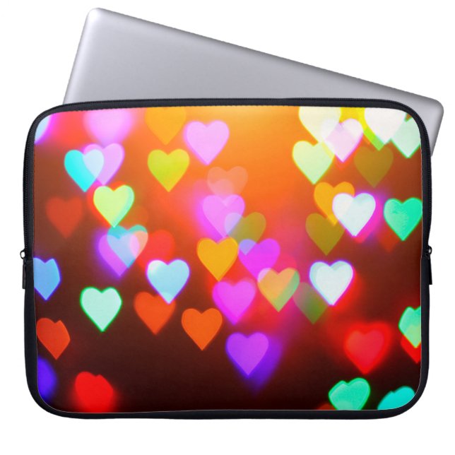 Bakgrund för bokeh kärlek laptop fodral (Framsidan)