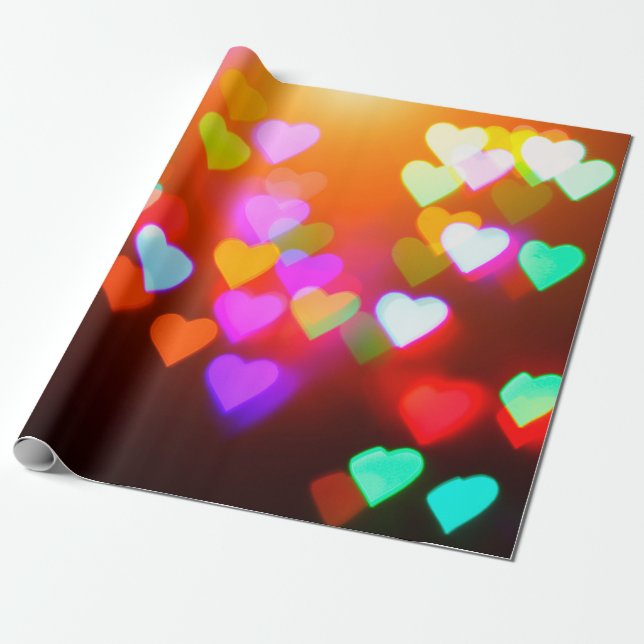 Bakgrund för bokeh kärlek presentpapper (Utrullad)