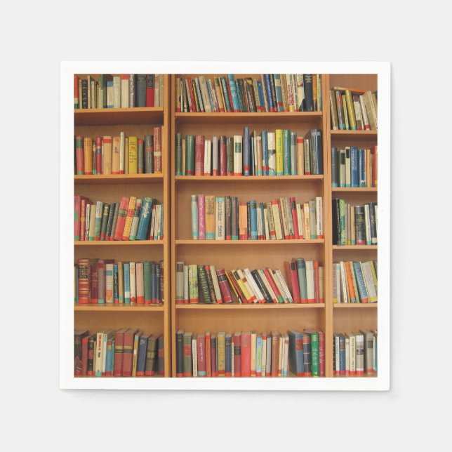 Bakgrund för bokhyllor pappersservett (Framsidan)