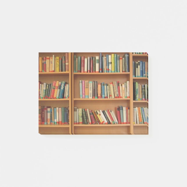 Bakgrund för bokhyllor post-it block (Framsida)