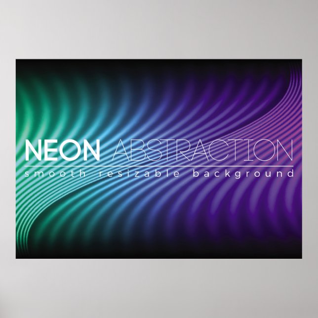Bakgrund för Bright neon linjer med 80s stil1980,  Poster (Framsidan)