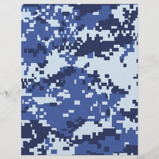 BAKGRUND FÖR Camo02 BLUES WHITE CAMOUFLAGE MÖNSTER Reklamblad (Framsidan)