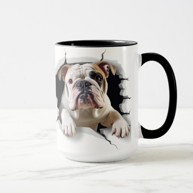 Bakgrund för cute-bullhund mugg (Höger)