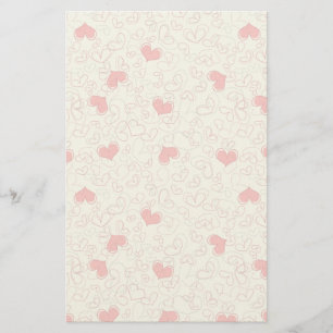 Bakgrund för Cute Hearearwards Brevpapper