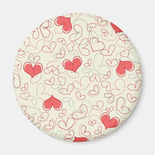 Bakgrund för Cute Hearearwards Magnet (Framsidan)