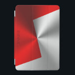 Bakgrund för den metalliska formen Red and silver iPad Mini Skydd<br><div class="desc">Röd och silver,  metallisk bakgrund med anpassadets bakgrund.</div>