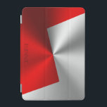 Bakgrund för den metalliska formen Red and silver iPad Mini Skydd<br><div class="desc">Röd och silver,  metallisk bakgrund med anpassadets bakgrund.</div>