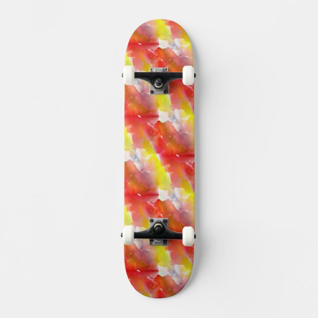 Bakgrund för designstrukturvattenfärg skateboard bräda 19,5 cm (Framsida)