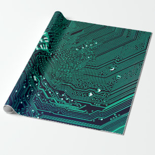 Bakgrund för elektroniska kretskort,abstrakt,blått presentpapper