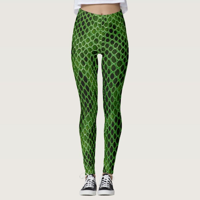 Bakgrund för exotisk Snake-skal Leggings (Framsida)