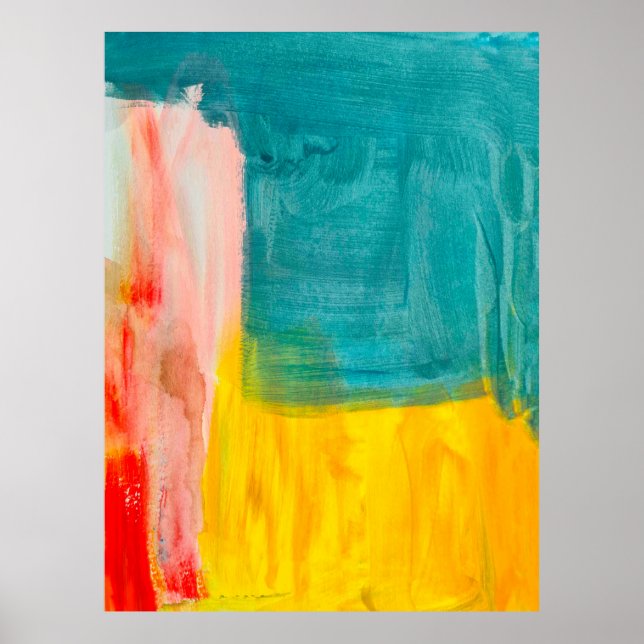 Bakgrund för färgstark Abstrakt Art Painting. Mode Poster (Framsidan)