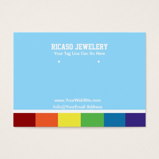 Bakgrund för färgstark regnbåge som avger avbildni visitkort (Framsidan)